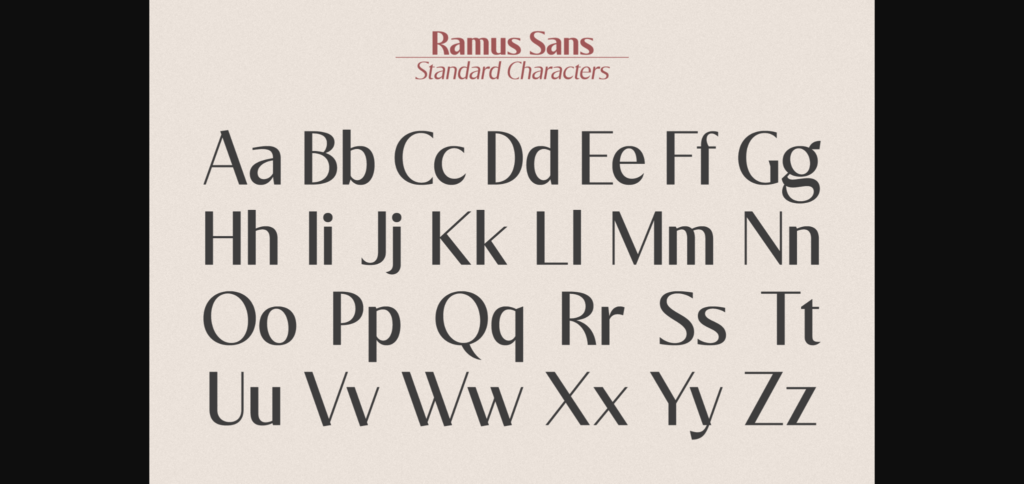 Ramus Sans Font Poster 5