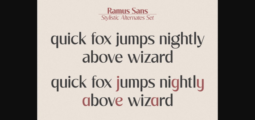 Ramus Sans Font Poster 6