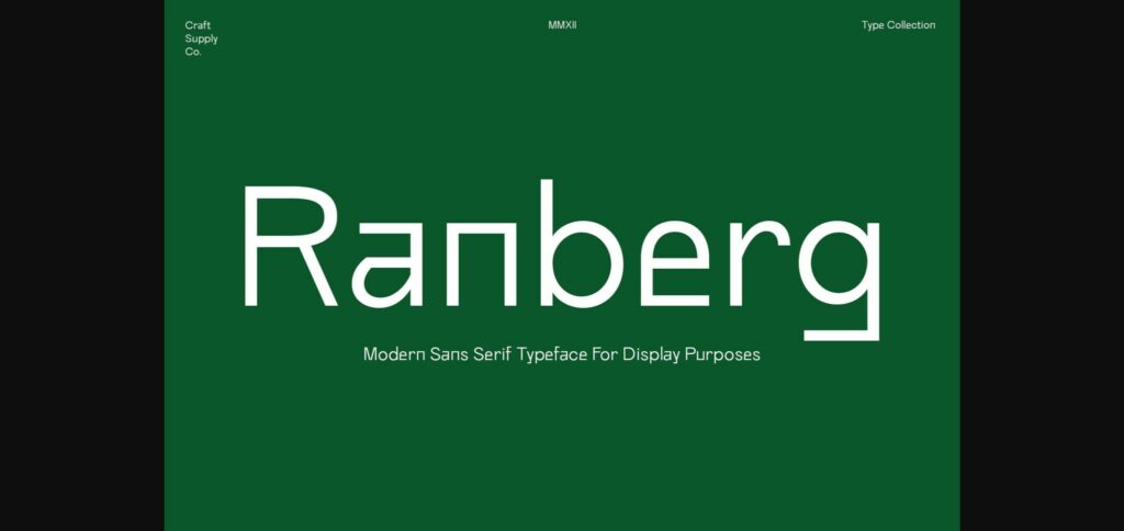 Ranberg Font Poster 3