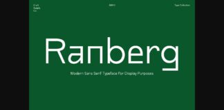 Ranberg Font Poster 1