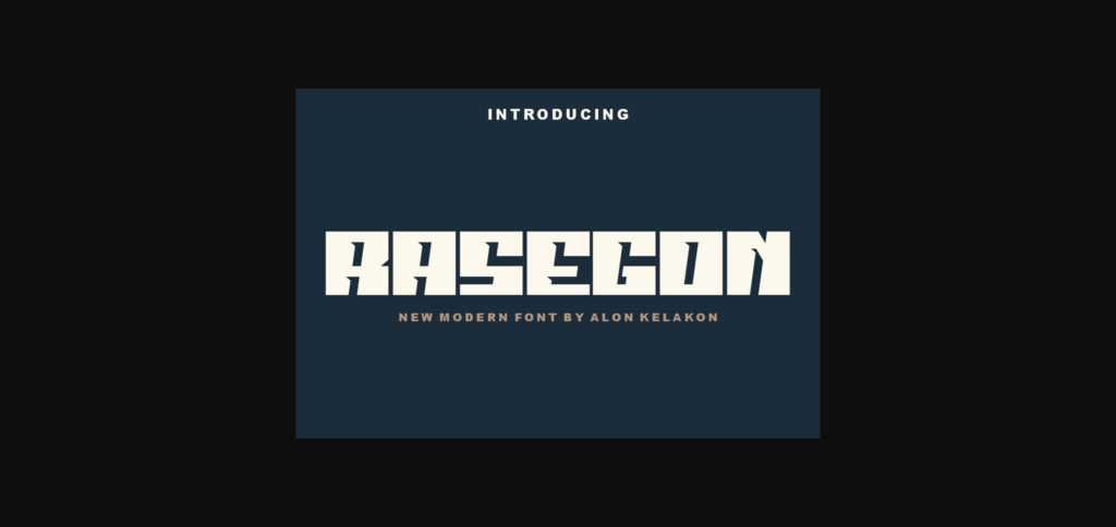 Rasegon Font Poster 3