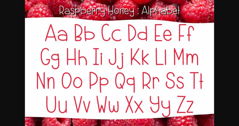 Raspberry Honey Font Poster 5