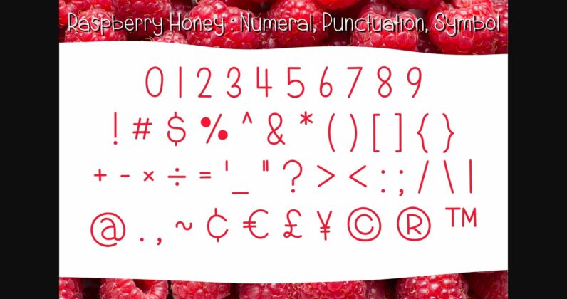 Raspberry Honey Font Poster 6