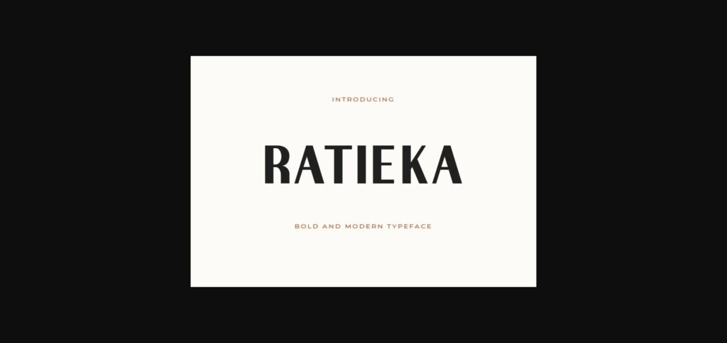 Ratieka Font Poster 1