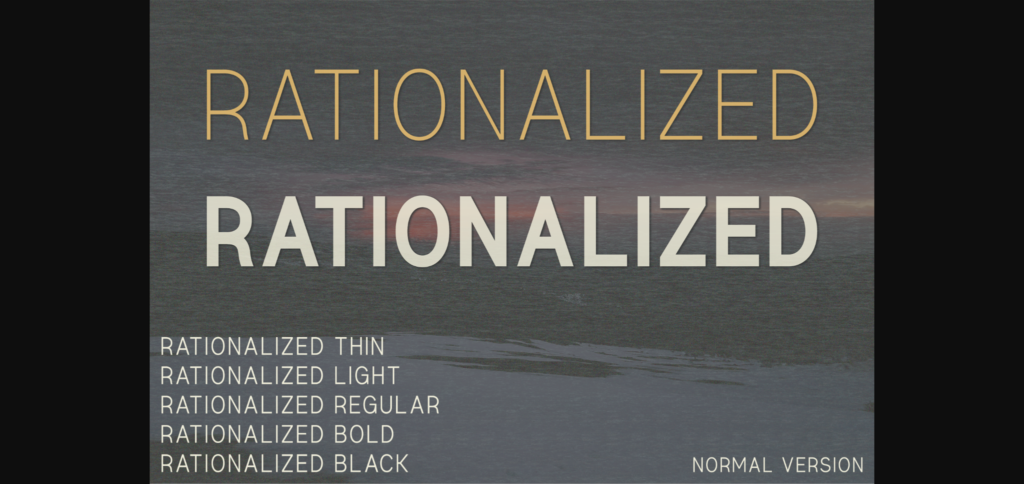 Rationalized Font Poster 3