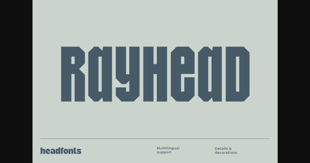 Rayhead Font Poster 1