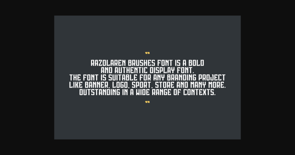 Razolaren Brushes Font Poster 10