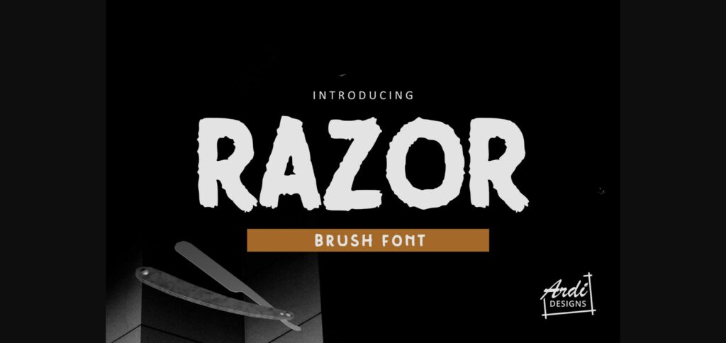 Razor Font Poster 3