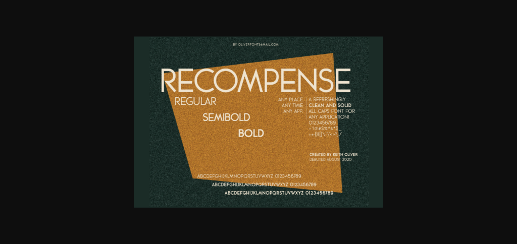 Recompense Font Poster 2