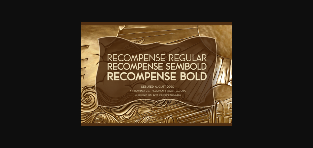 Recompense Font Poster 3