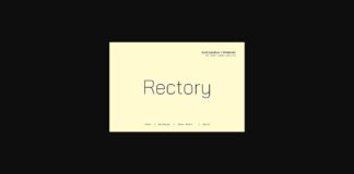 Rectory Font Poster 1