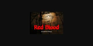 Red Blood Font Poster 1