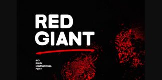 Red Giant Font Poster 1