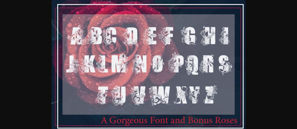 Red Rose Font Poster 4