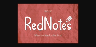 Rednotes Font Poster 1