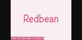 Redbean Font Poster 1