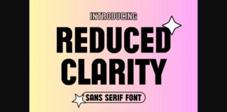 Reduced Clarity Font Poster 1