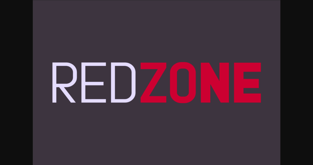 Redzone Font Poster 3