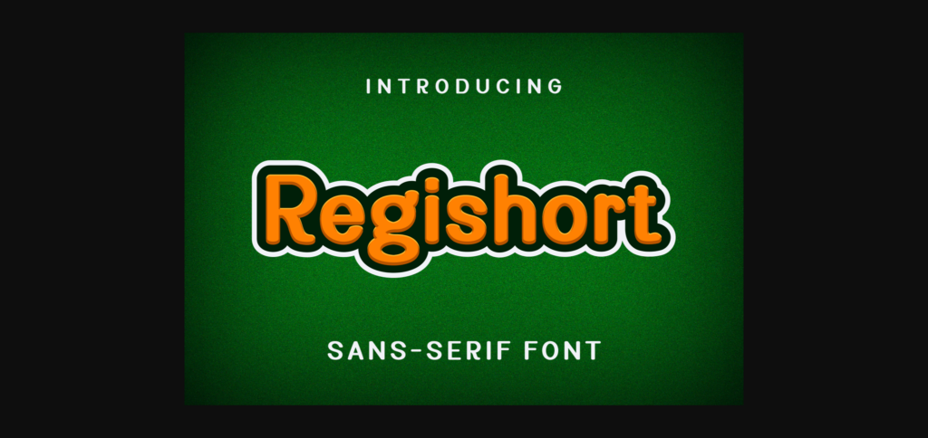 Regishort Font Poster 3