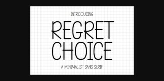 Regret Choice Font Poster 1