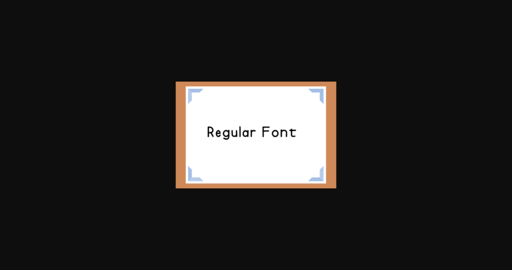 Regular Font Poster 3