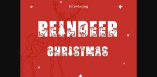 Reindeer Christmas Font Poster 1