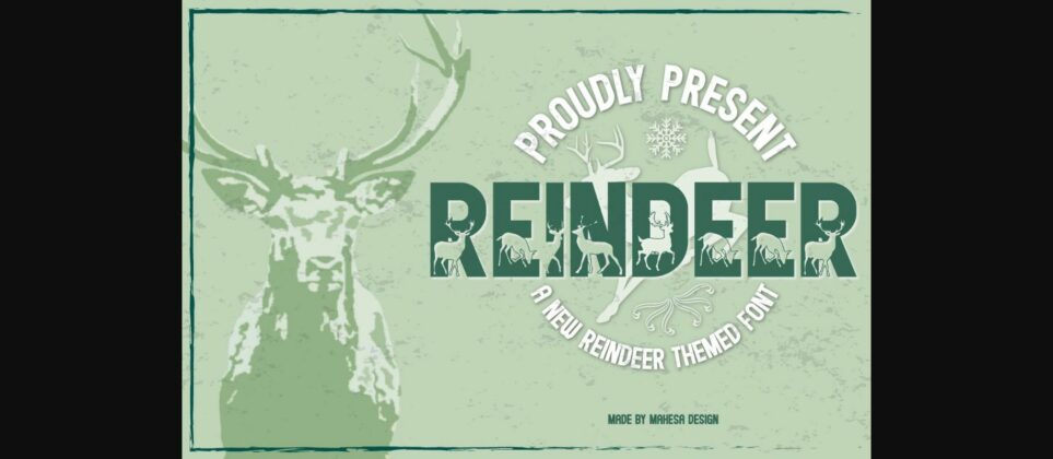 Reindeer Font Poster 3