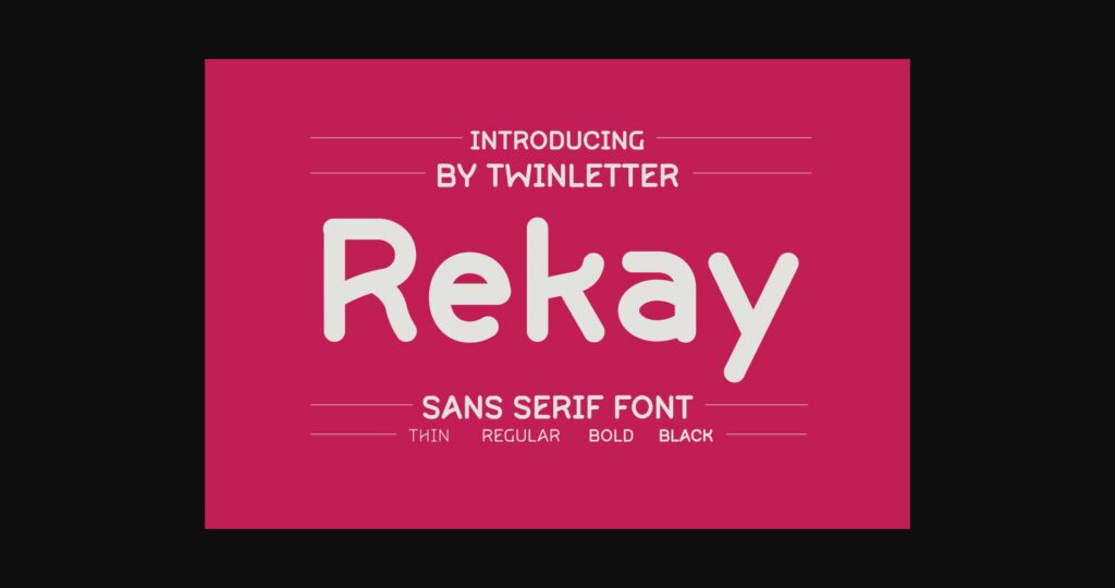 Rekay Font Poster 3