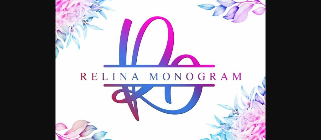 Relina Monogram Font Poster 3