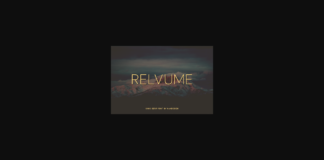 Relvume Font Poster 1