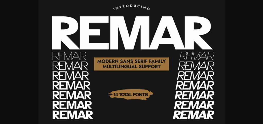 Remar Font Poster 1