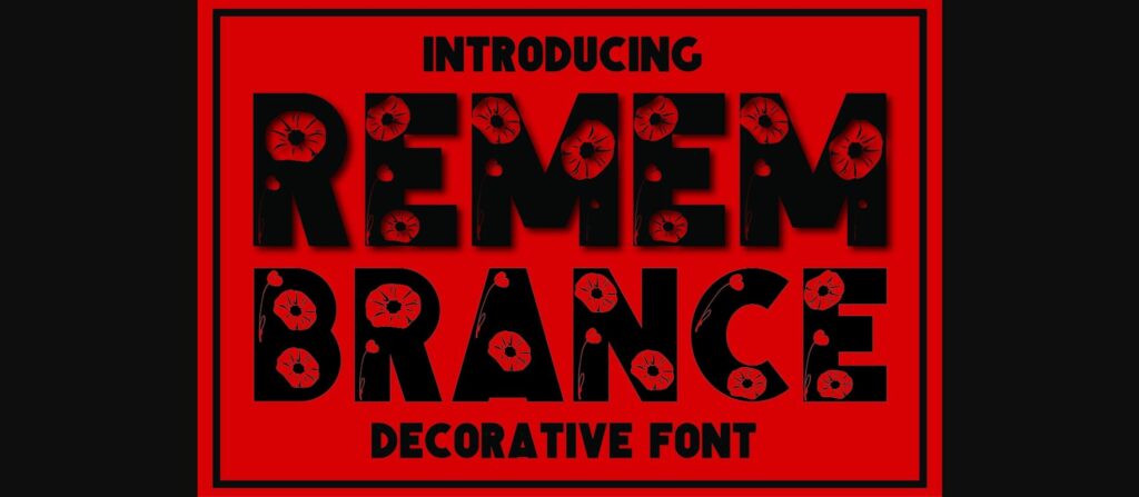 Remembrance Font Poster 1