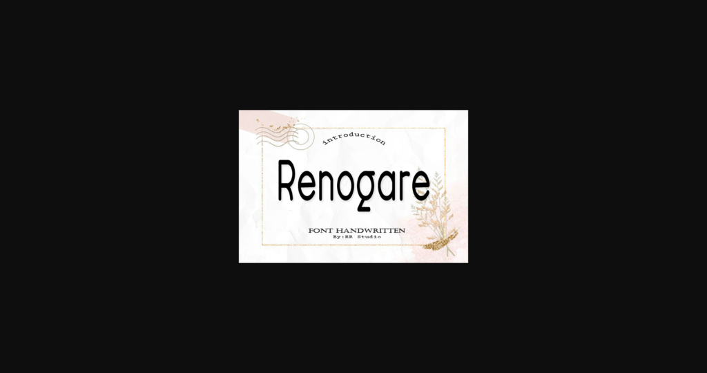 Renogare Font Poster 3