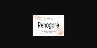 Renogare Font Poster 1