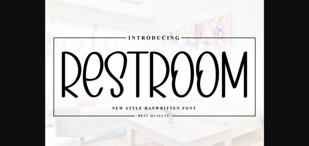 Restroom Font Poster 3