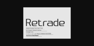 Retrade Font Poster 1