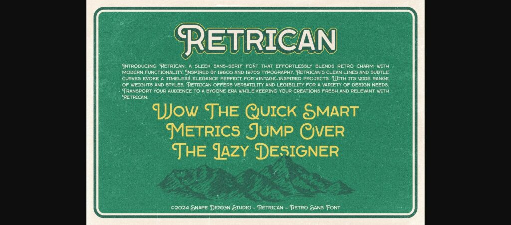 Retrican Font Poster 4