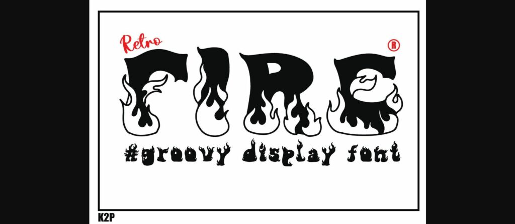 Retro Fire Font Poster 9