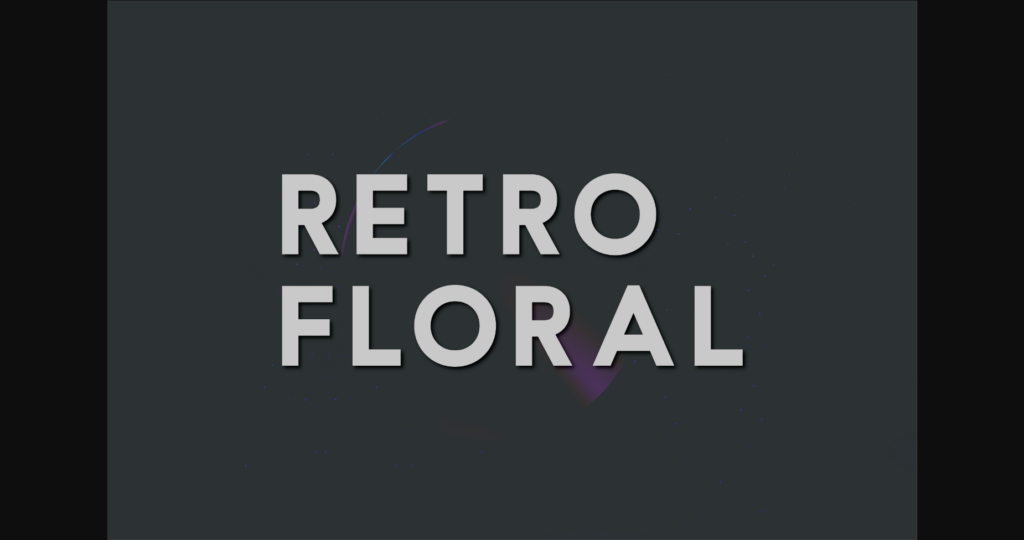 Retro Floral Font Poster 3