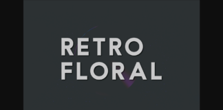 Retro Floral Font Poster 1