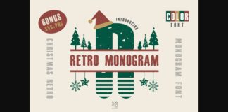 Retro Monogram Font Poster 1