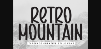 Retro Mountain Font Poster 1