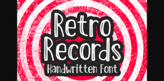 Retro Records Font Poster 1