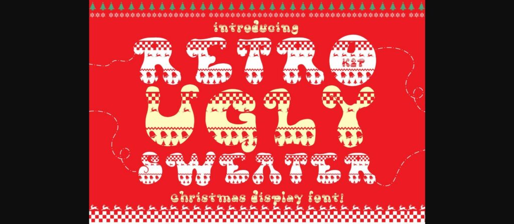 Retro Ugly Sweater Font Poster 1