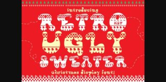 Retro Ugly Sweater Font Poster 1