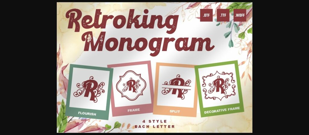 Retroking Monogram Font Poster 1