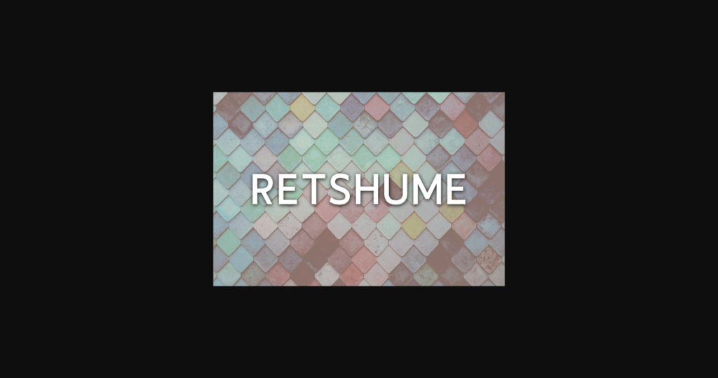 Retshume Font Poster 3