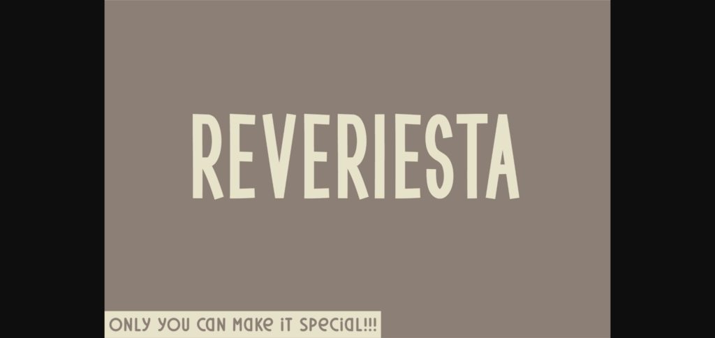 Reveriesta Font Poster 3