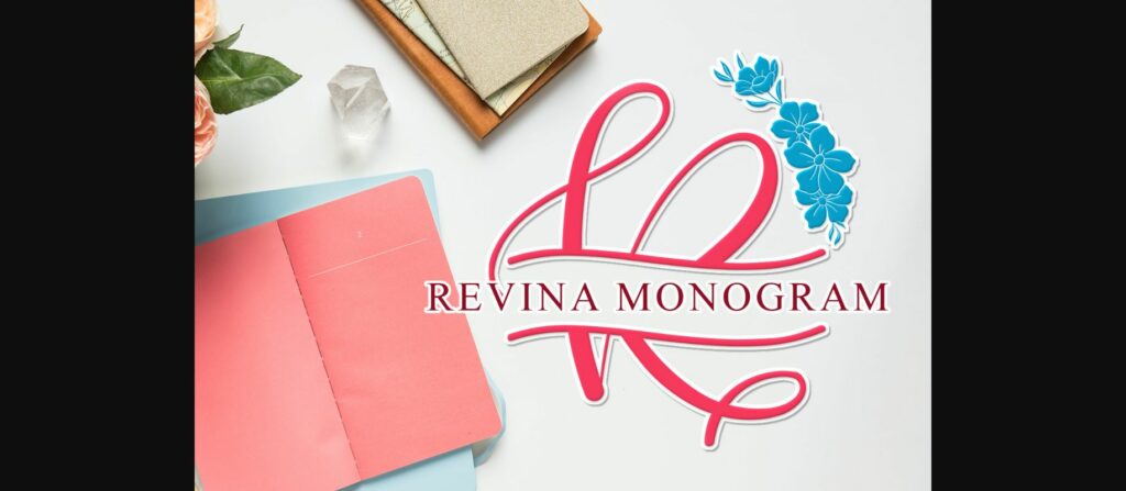 Revina Monogram Font Poster 1