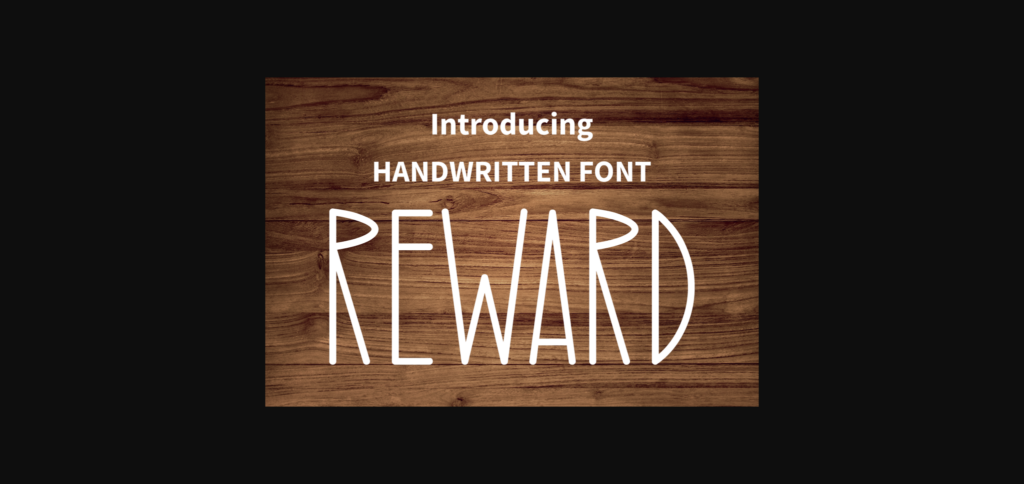 Reward Font Poster 3